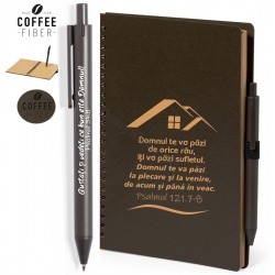 Notebook A5 cafea, cu mesaje crestine
